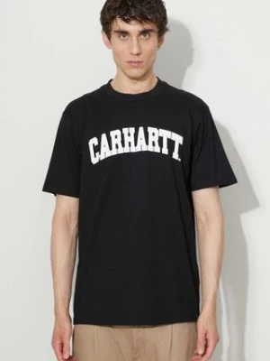 Carhartt WIP t-shirt bawełniany kolor czarny z nadrukiem I028990-BOTANIC/WH