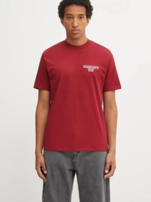 Carhartt WIP t-shirt bawełniany S/S Alumni męski kolor bordowy z aplikacją I035207.H8XX