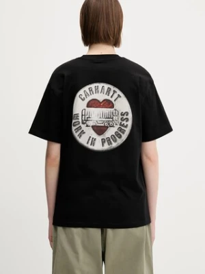 Carhartt WIP t-shirt bawełniany S/S Button T-Shirt damski kolor czarny I034702