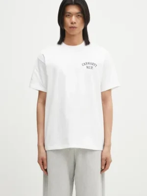 Carhartt WIP t-shirt bawełniany S/S Cabinetry T-Shirt męski kolor biały z nadrukiem I034779.00AXX