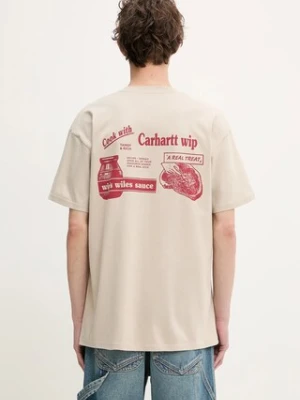 Carhartt WIP t-shirt bawełniany S/S Catalogue T-Shirt męski kolor beżowy I034644.2X6XX