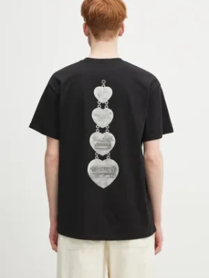 Carhartt WIP t-shirt bawełniany S/S Hartt Chain T-Shirt męski kolor czarny z nadrukiem I034663.89XX