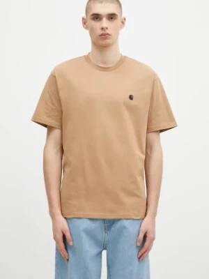 Zdjęcie produktu Carhartt WIP t-shirt bawełniany S/S Madison męski kolor zielony gładki I033000.2I7XX