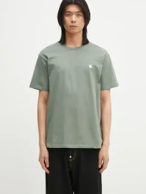 Carhartt WIP t-shirt bawełniany S/S Madison T-Shirt męski kolor zielony gładki I033000.22XXX