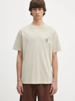Carhartt WIP t-shirt bawełniany S/S Nelson T-Shirt męski kolor beżowy gładki I029949.2LPGD