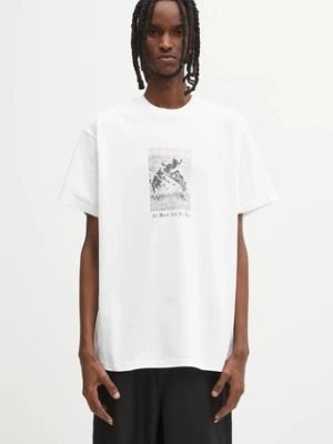 Carhartt WIP t-shirt bawełniany S/S No Play T-Shirt męski kolor biały z nadrukiem I035452.02XX