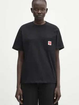 Carhartt WIP t-shirt bawełniany S/S Pocket Heart T-Shirt damski kolor czarny I032180