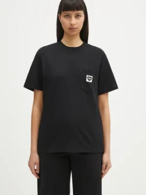 Carhartt WIP t-shirt bawełniany S/S Pocket Heart T-Shirt damski kolor czarny I032180