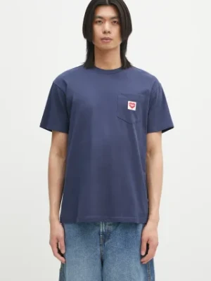 Carhartt WIP t-shirt bawełniany S/S Pocket Heart T-Shirt męski kolor granatowy gładki I032128.01XX