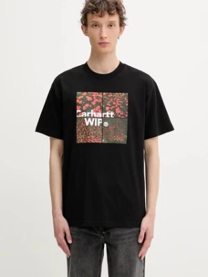 Carhartt WIP t-shirt bawełniany S/S Valley T-Shirt męski kolor czarny z nadrukiem I034657.89XX