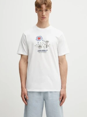 Carhartt WIP t-shirt bawełniany S/S Work Life Romance męski kolor biały z nadrukiem I035201.02XX