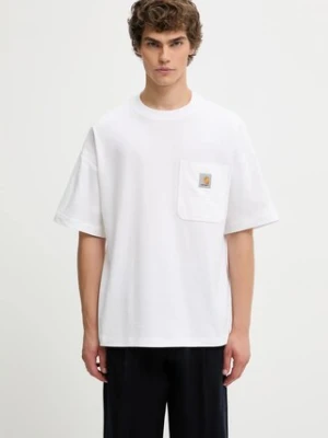 Carhartt WIP t-shirt bawełniany S/S Work Pocket T-Shirt męski kolor biały gładki I035523.02XX
