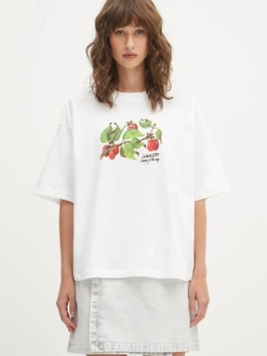 Carhartt WIP t-shirt bawełniany W' S/S Cream Of The Crop damski kolor biały I035244.02XX