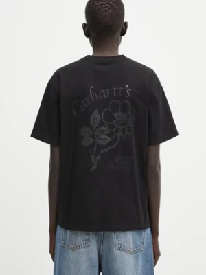 Carhartt WIP t-shirt bawełniany W' S/S Flourish T-Shirt damski kolor czarny I035542.89XX