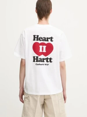 Carhartt WIP t-shirt bawełniany W' S/S Heart II Hartt damski kolor biały I035259.02XX