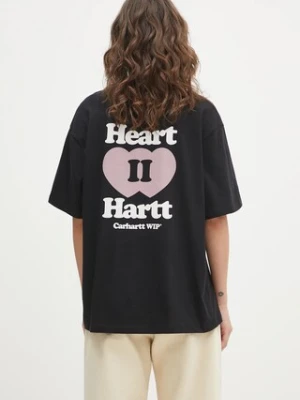 Carhartt WIP t-shirt bawełniany W' S/S Heart II Hartt damski kolor czarny I035259.89XX