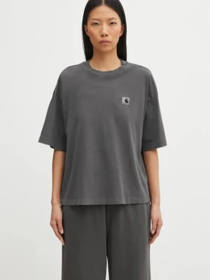 Carhartt WIP t-shirt bawełniany W' S/S Nelson T-Shirt damski kolor szary I033051.89GD