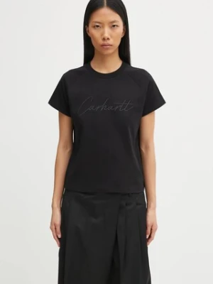 Carhartt WIP t-shirt bawełniany W' S/S Ray T-Shirt damski kolor czarny I035529.89XX