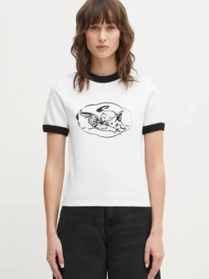 Carhartt WIP t-shirt bawełniany W SS Reminiscing Ringer T-S damski kolor biały I036034.260