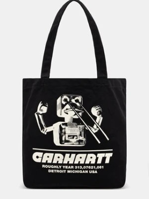 Carhartt WIP torebka bawełniana Canvas Graphic Tote kolor czarny I033975.3ETXX