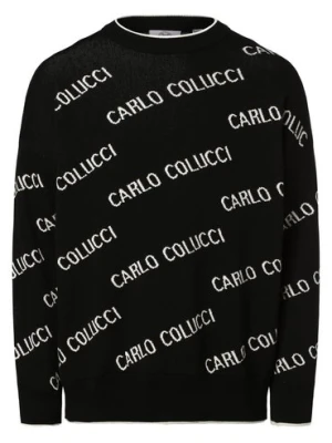 Carlo Colucci Sweter męski Mężczyźni czarny,