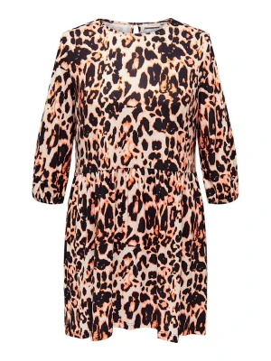 Carmakoma Sukienka w kolorze beżowo-czarnym rozmiar: 46/48