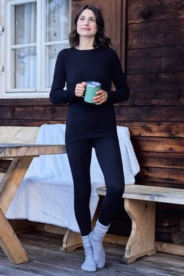 Carmel — bezszwowe żebrowane damskie spodnie termiczne - Black Mountain Warehouse