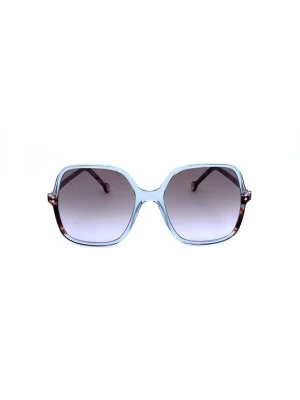 Carolina Herrera Damskie okulary przeciwsłoneczne w kolorze brązowo-błękitno-szarym rozmiar: 56