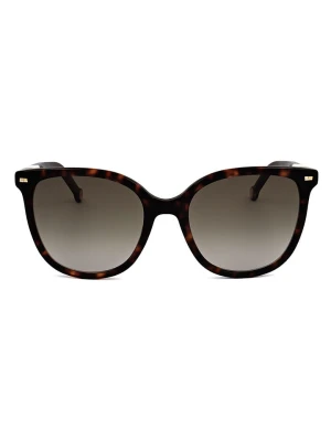 Carolina Herrera Damskie okulary przeciwsłoneczne w kolorze brązowo-oliwkowym rozmiar: 55