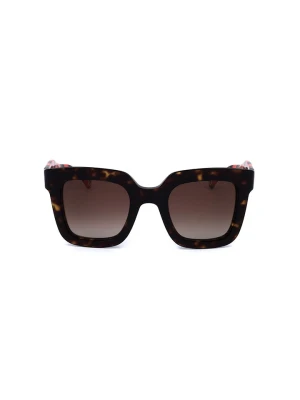 Carolina Herrera Damskie okulary przeciwsłoneczne w kolorze czarno-czerwono-brązowym rozmiar: 50