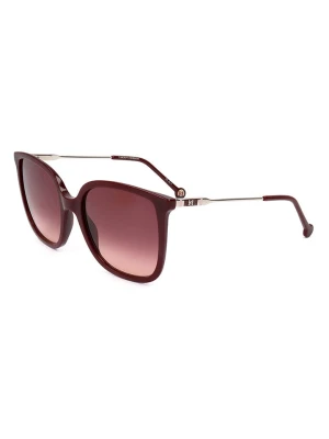 Carolina Herrera Damskie okulary przeciwsłoneczne w kolorze srebrno-bordowo-brązowym rozmiar: 56