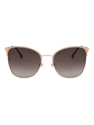 Carolina Herrera Damskie okulary przeciwsłoneczne w kolorze złoto-brązowo-beżowym rozmiar: 56
