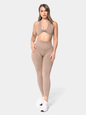 Carpatree Legginsy sportowe "Accolade" w kolorze beżowym rozmiar: M