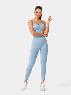 Carpatree Legginsy sportowe "Allure" w kolorze błękitnym rozmiar: XS