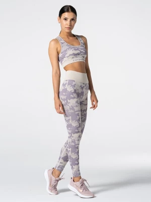 Carpatree Legginsy sportowe "Camo Seamless" w kolorze fioletowym rozmiar: L