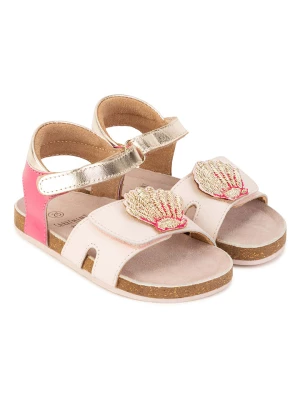 Carrément beau Skórzane sandały w kolorze kremowo-różowym rozmiar: 19