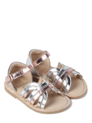 Carrément beau Skórzane sandały w kolorze srebrnym rozmiar: 20