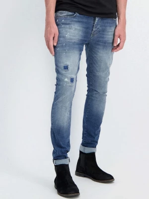 Cars Jeans Dżinsy "Aron" - Skinny fit - w kolorze niebieskim rozmiar: W27/L34