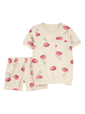 carter's 2-częściowy zestaw w kolorze beżowo-czerwonym rozmiar: 92