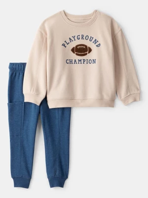 carter's 2-częściowy zestaw w kolorze beżowo-niebieskim rozmiar: 92