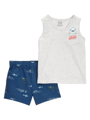 carter's 2-częściowy zestaw w kolorze biało-niebieskim rozmiar: 110