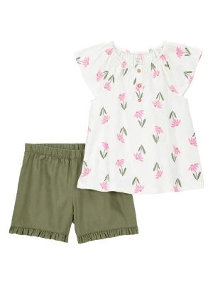 carter's 2-częściowy zestaw w kolorze biało-oliwkowym rozmiar: 116/122