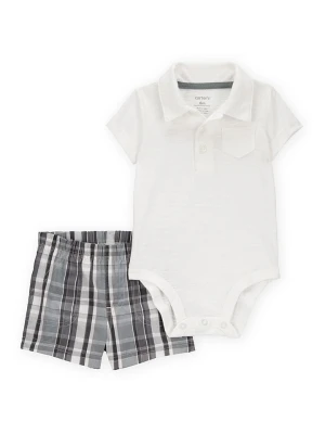 carter's 2-częściowy zestaw w kolorze biało-szarym rozmiar: 80