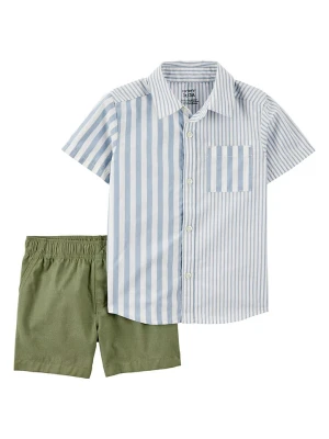 carter's 2-częściowy zestaw w kolorze błękitno-oliwkowym rozmiar: 104