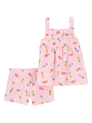 carter's 2-częściowy zestaw w kolorze jasnoróżowym ze wzorem rozmiar: 104