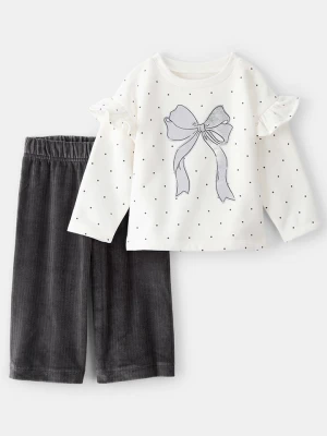 carter's 2-częściowy zestaw w kolorze kremowo-antracytowym rozmiar: 80
