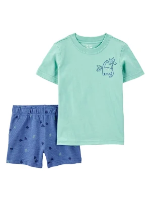 carter's 2-częściowy zestaw w kolorze turkusowo-niebieskim rozmiar: 104