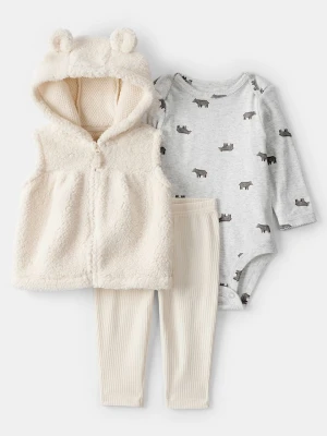 carter's 3-częściowy zestaw w kolorze beżowo-szarym rozmiar: 74