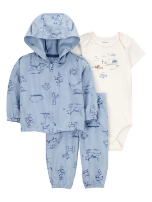 carter's 3-częściowy zestaw w kolorze błękitno-kremowym rozmiar: 62