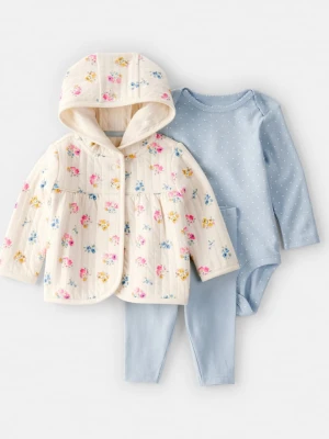 carter's 3-częściowy zestaw w kolorze błękitno-kremowym rozmiar: 86